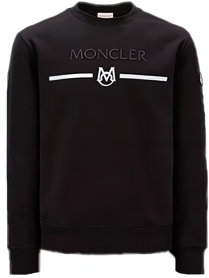 moncler-fw-22-black-crewneck-sweatshirt-with-logo-embroidery-i10918-g00004899-wc-999