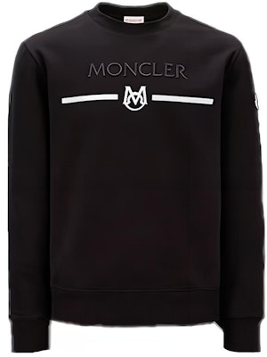 モンクレール FW22 ブラック クルーネック スウェットシャツ ロゴ刺繍入り I10918G00004899WC999 Buy モンクレール FW22 ブラック クルーネック スウェットシャツ ロゴ刺繍入り I10918G00004899WC999