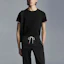 Purchase Moncler FW22 Camiseta Negra de Cuello Redondo con Detalles a Rayas. H10918C7160087296999