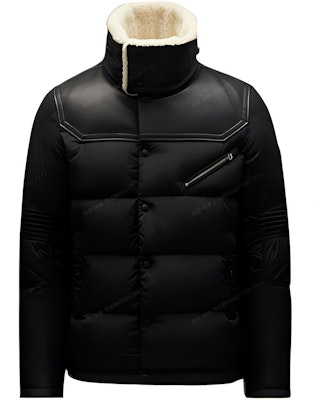 Moncler FW22 Black Down Jacket with Solid Color and Stand Collar. H20911A0026254155999 Buy Moncler FW22 Black Down Jacket with Solid Color and Stand Collar. H20911A0026254155999