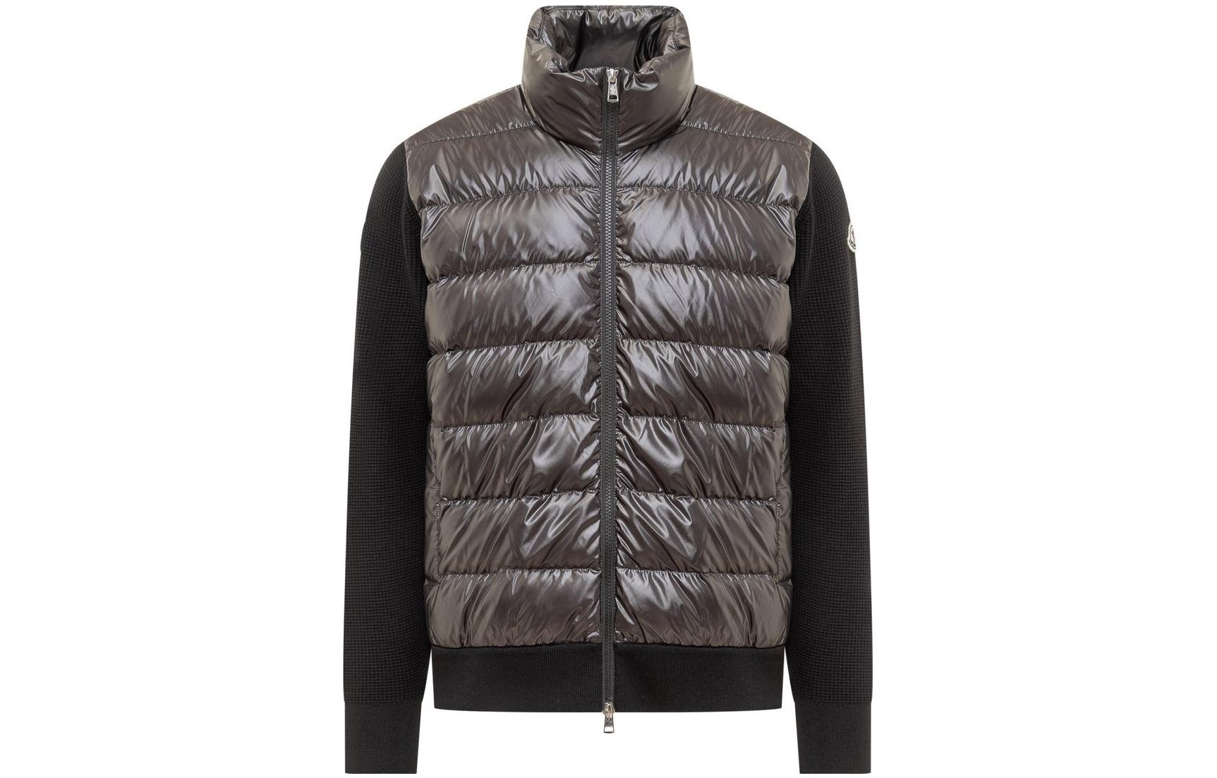 Order モンクレール FW22 ブラック ハイネック ジッパースウェット ブランドロゴパッチ付き 9B00011M1131999