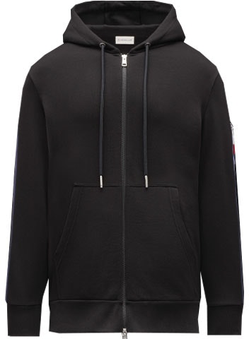 moncler-fw-22-black-hoodie-jacket-with-sleeve-stripe-detail-h10918-g00037809-kr-999