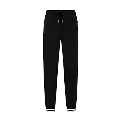 Moncler FW22 Black Knit Jogger Sweatpants Elastic Drawstring H20918H00020809KR999