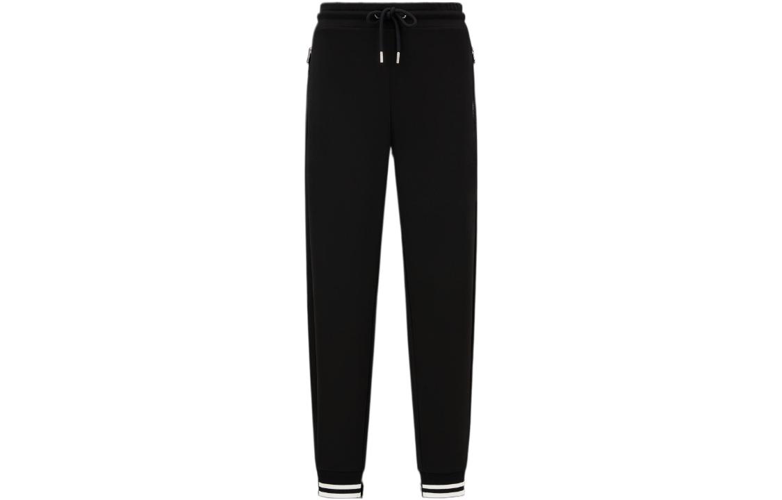 Order Moncler FW22  Black Knit Jogger Sweatpants Elastic Drawstring H20918H00020809KR999