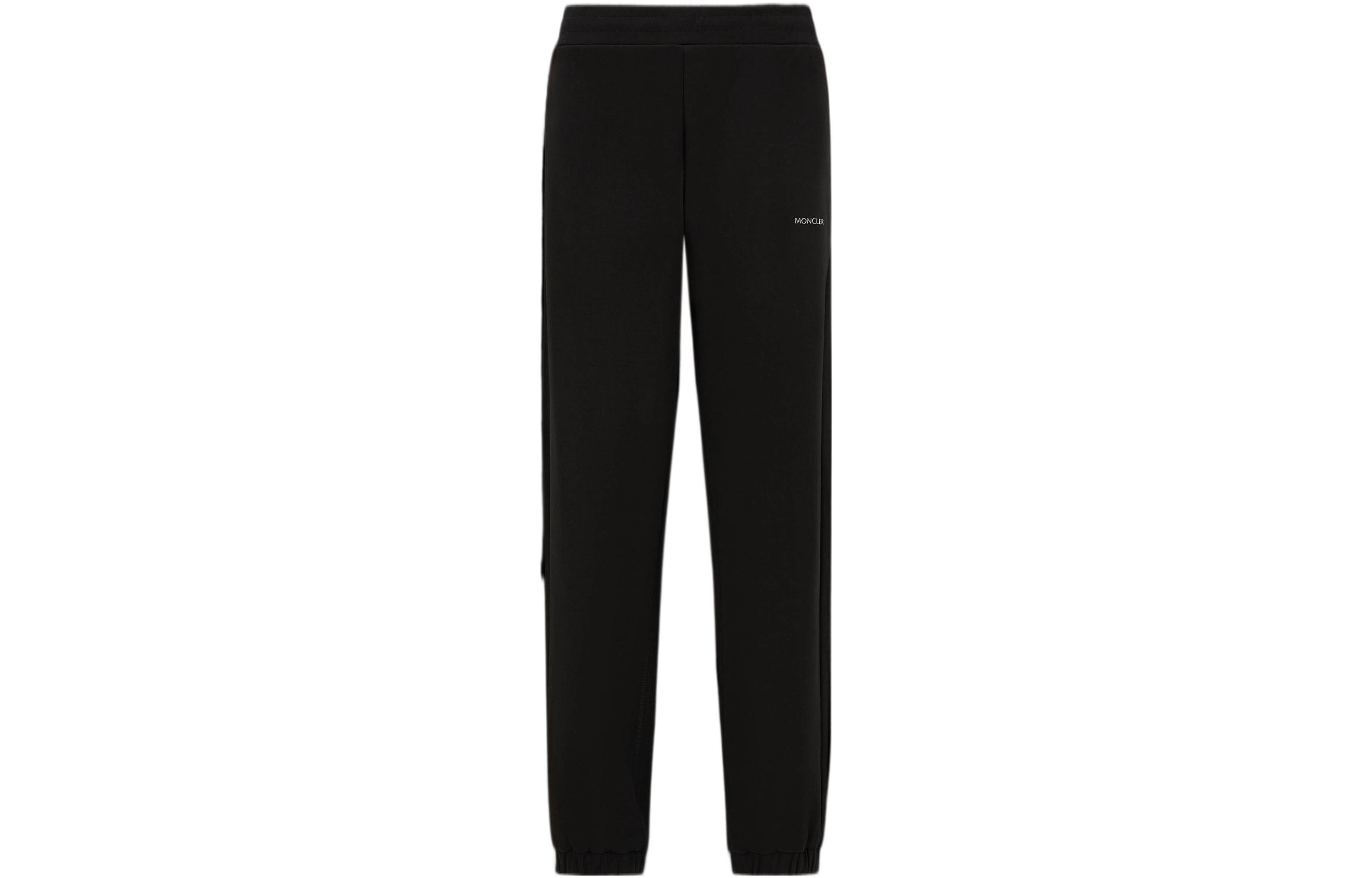 Moncler FW22  Black Knit Jogger Sweatpants with Elastic Waist. H20918H0000480451999