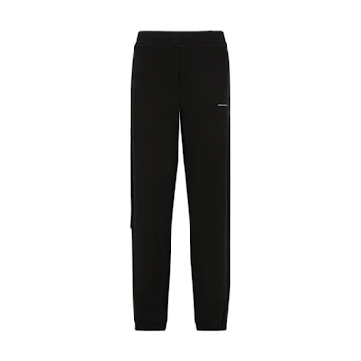 Moncler FW22 Black Knit Jogger Sweatpants with Elastic Waist. H20918H0000480451999