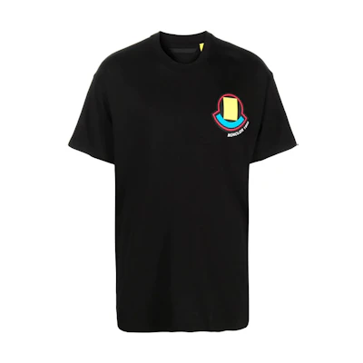 Moncler FW22 Black Logo Print Crewneck T-Shirt. H20928C00010M2326999
