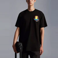 Lookbook モンクレール FW22 ブラック ロゴ プリント クルーネック Tシャツ. H20928C00010M2326999