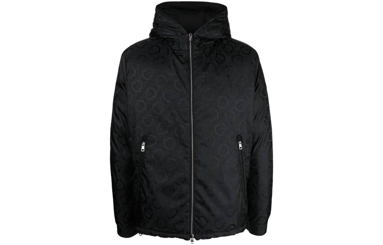 Moncler FW22  Black Logo Print Zip-Up Down Jacket. H20911A00165595HN999 圖 2