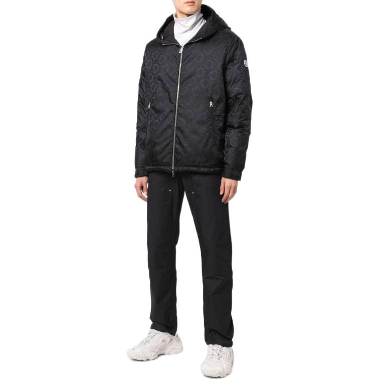 Moncler FW22  Black Logo Print Zip-Up Down Jacket. H20911A00165595HN999 圖 4