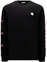 Moncler FW22 黑色長袖T恤 Logo字母印花 H20918D000088390T999 Buy Moncler FW22 黑色長袖T恤 Logo字母印花 H20918D000088390T999