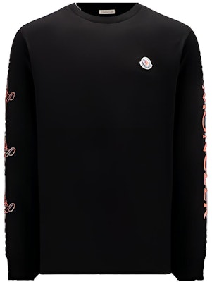 Moncler FW22 黑色長袖T恤 Logo字母印花 H20918D000088390T999 Buy Moncler FW22 黑色長袖T恤 Logo字母印花 H20918D000088390T999