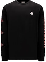 Moncler FW22 黑色長袖T恤 Logo字母印花 H20918D000088390T999 Order Moncler FW22 黑色長袖T恤 Logo字母印花 H20918D000088390T999