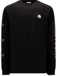 Moncler FW22 黑色長袖T恤 Logo字母印花 H20918D000088390T999 Order Moncler FW22 黑色長袖T恤 Logo字母印花 H20918D000088390T999