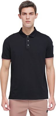 Moncler FW22 Black Polo Shirt with Solid Logo Patch Design. 8A7340084556999 Shop Moncler FW22 Black Polo Shirt with Solid Logo Patch Design. 8A7340084556999