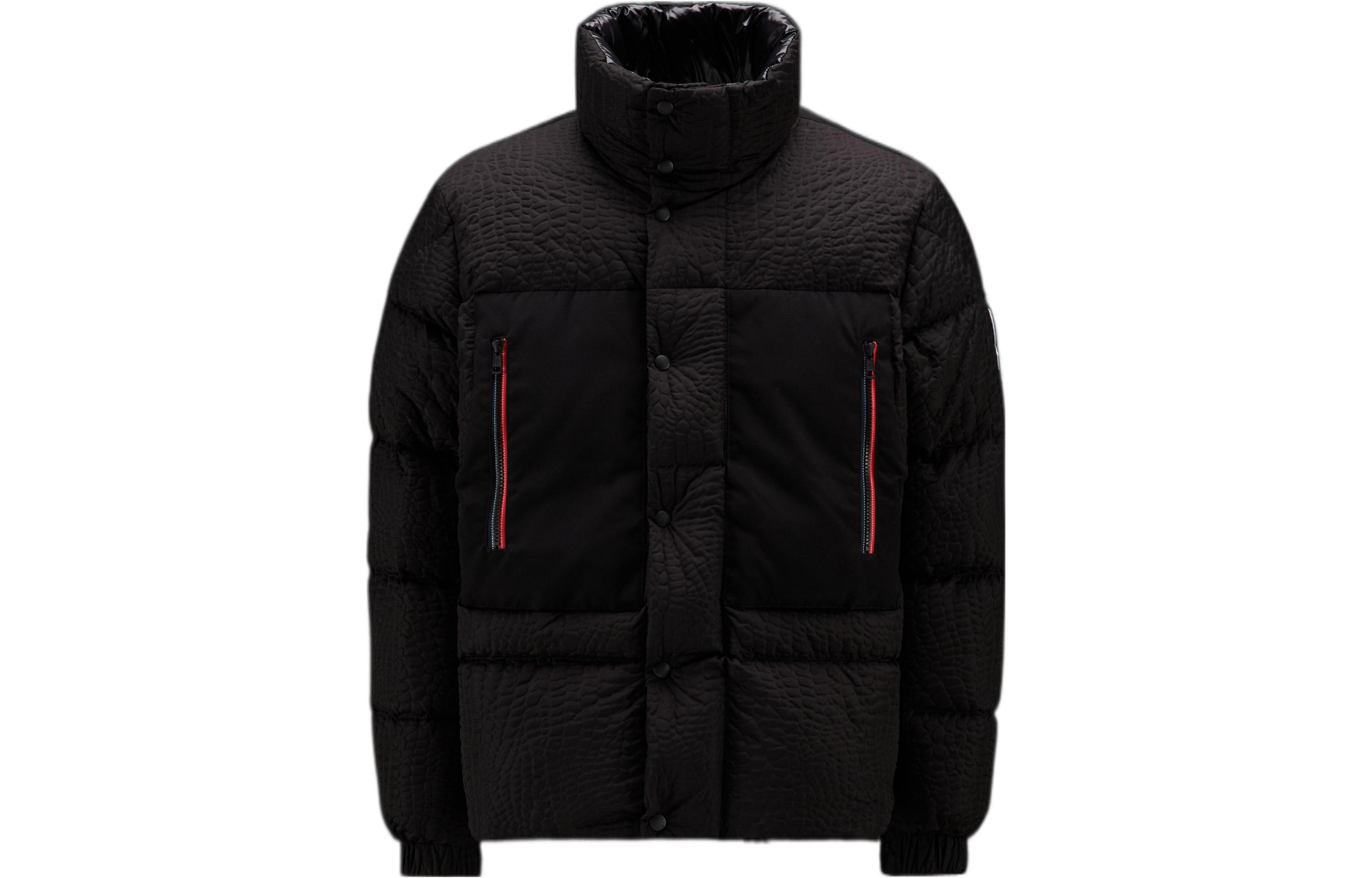 Moncler FW22  Black Puffer Jacket with Zipper Details and Stand Collar. H20921A00033M2143999 圖 2