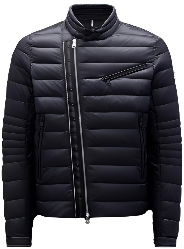 moncler-fw-22-black-short-down-jacket-with-logo-patch-and-diagonal-zipper-h20911-a001185396-q999