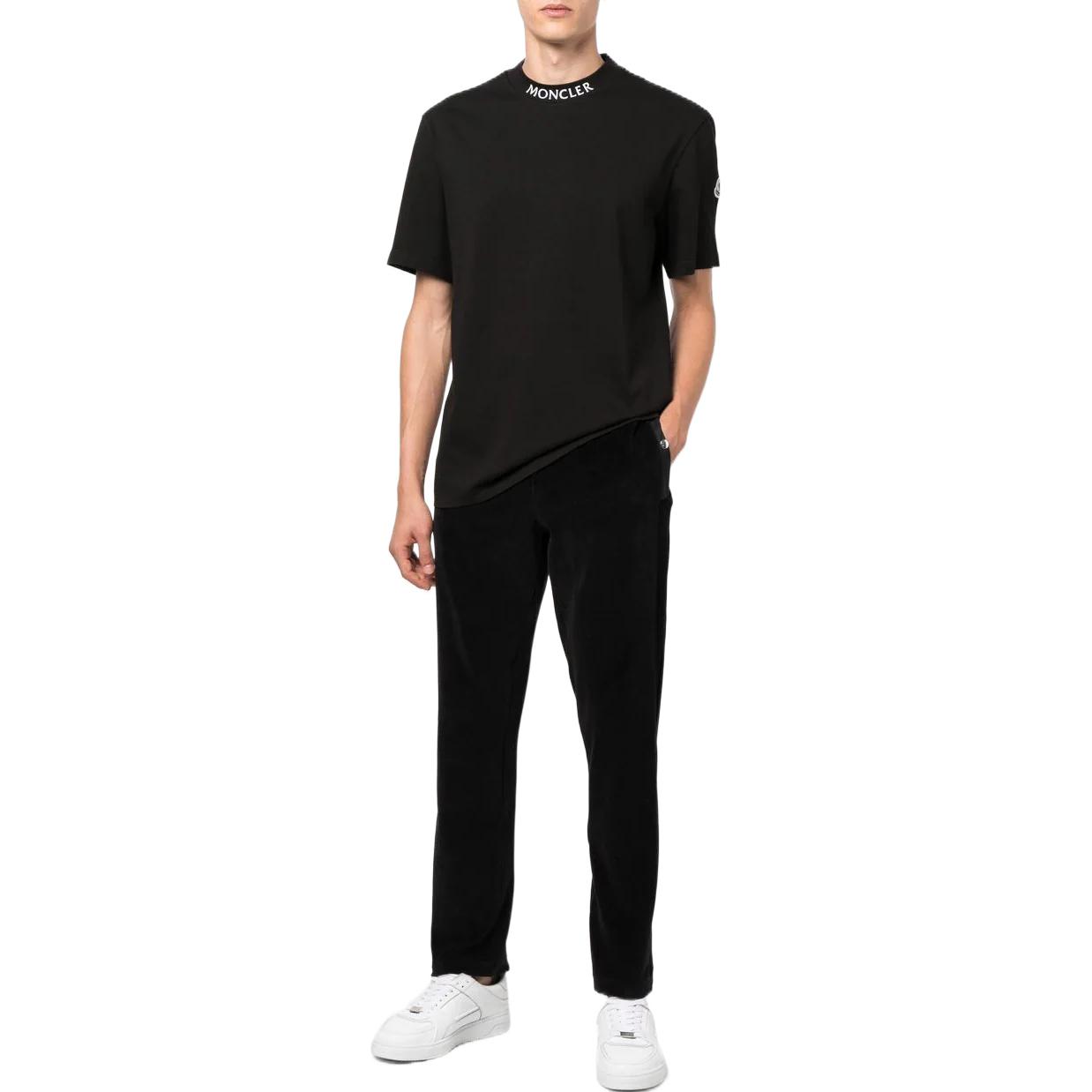 Lookbook Moncler FW22  Black Solid Corduroy Straight-Leg Casual Pants. H20918H00010595HA999