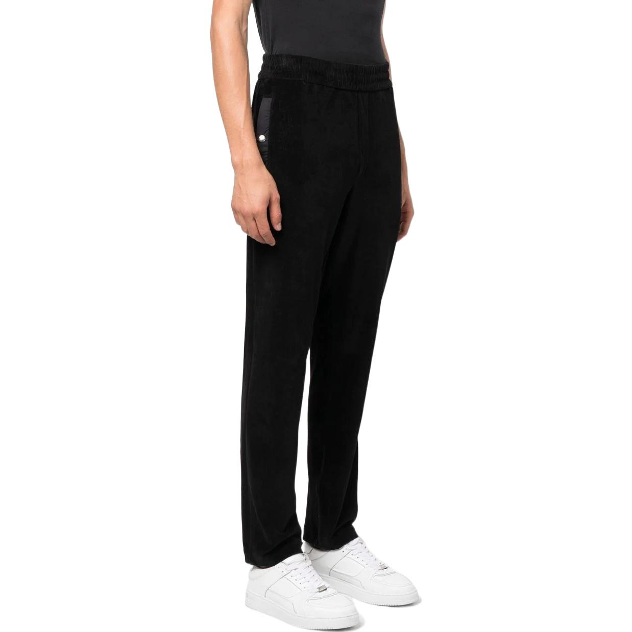 Purchase Moncler FW22  Black Solid Corduroy Straight-Leg Casual Pants. H20918H00010595HA999