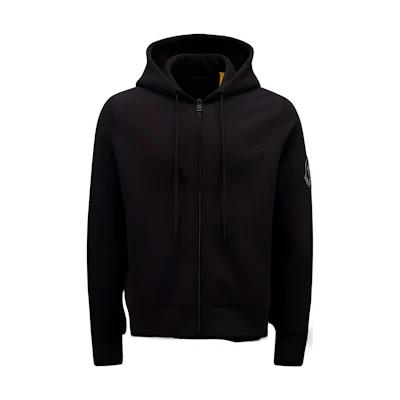 Moncler FW22 Black Solid Logo Hooded Jacket H20928G00010809KX999