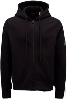 Moncler FW22 Black Solid Logo Hooded Jacket H20928G00010809KX999 Order Moncler FW22 Black Solid Logo Hooded Jacket H20928G00010809KX999