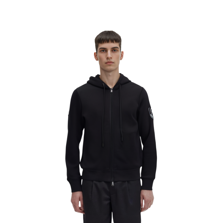 Details for Moncler FW22  Black Solid Logo Hooded Jacket H20928G00010809KX999