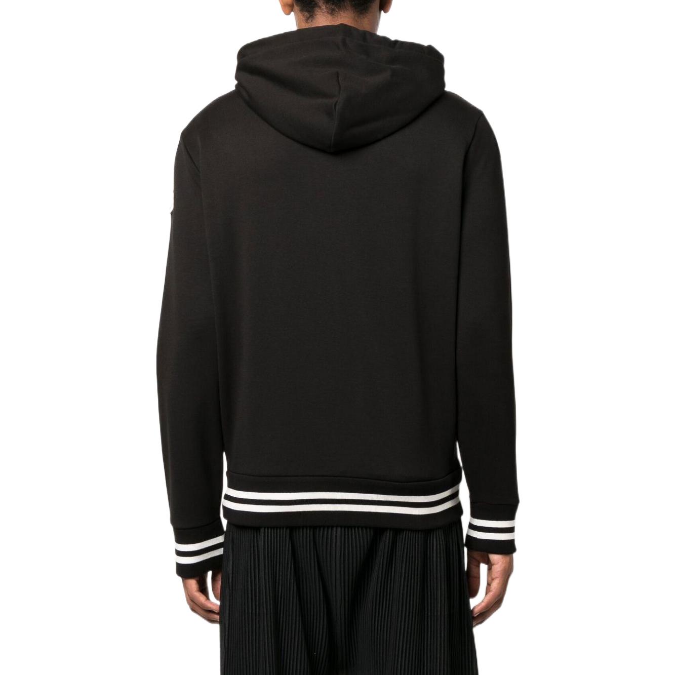 Purchase Moncler FW22 Jaket Hitam Logo Patch Berkerudung. 8G00048809KR999