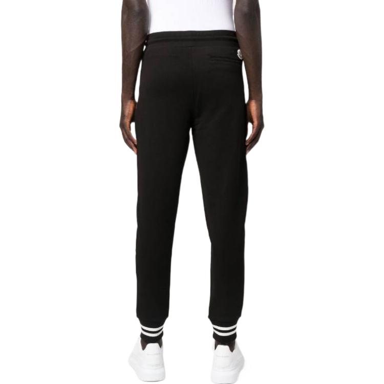 Purchase Moncler FW22 Celana Jogger Hitam Garis Solid dengan Tali Serut. 8H00020809KR999
