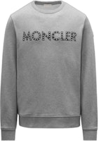Moncler FW22 Gray Logo Print Crewneck Pullover Sweatshirt. H10918G00013809KR989 Moncler FW22 Gray Logo Print Crewneck Pullover Sweatshirt. H10918G00013809KR989