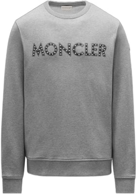 モンクレール FW22 グレー ロゴプリント クルーネック プルオーバースウェットシャツ. H10918G00013809KR989 Order モンクレール FW22 グレー ロゴプリント クルーネック プルオーバースウェットシャツ. H10918G00013809KR989