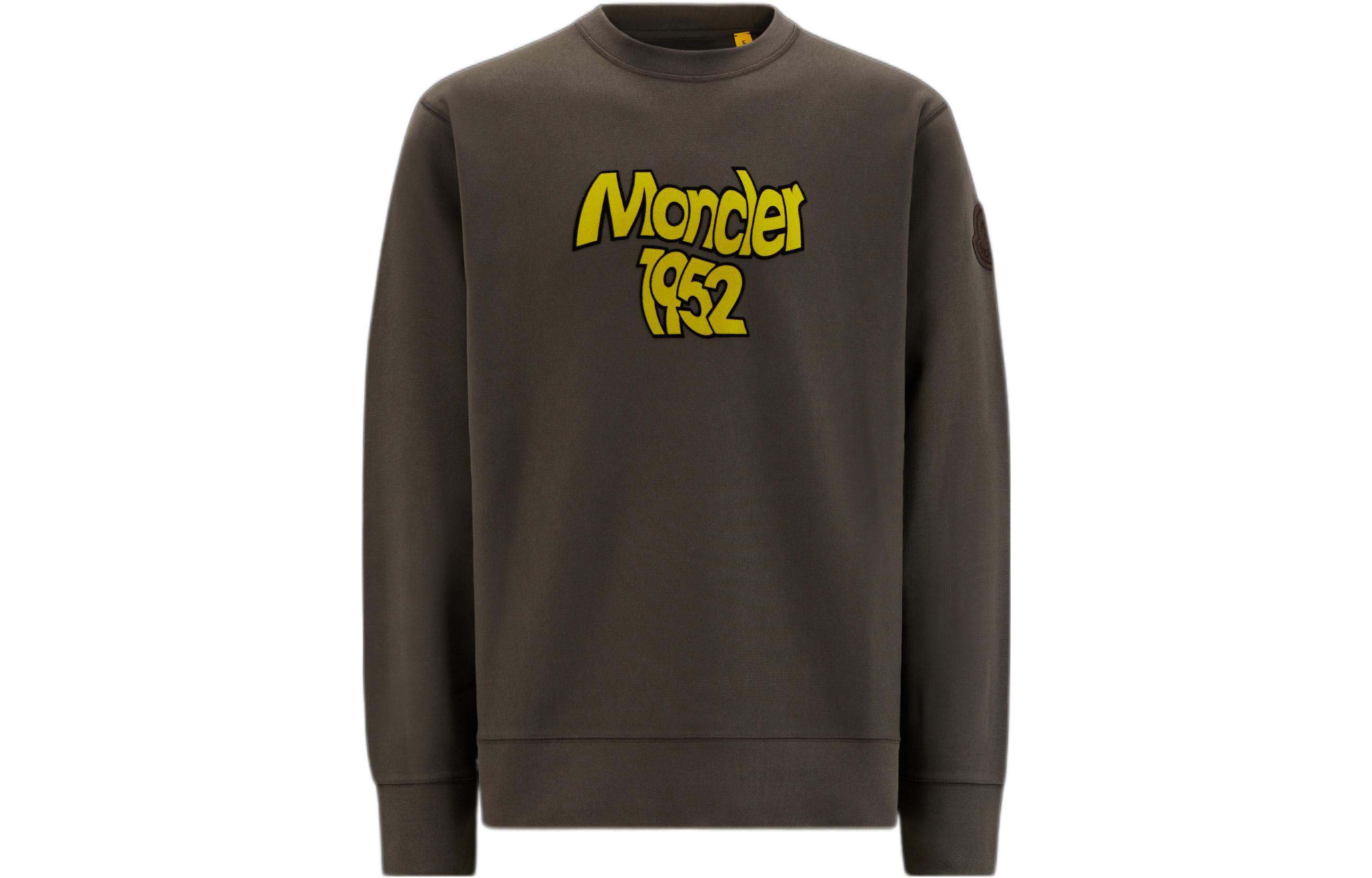 Order モンクレール FW22 グリーンロゴプリント クルーネックスウェットシャツ. H20928G00018809KX950