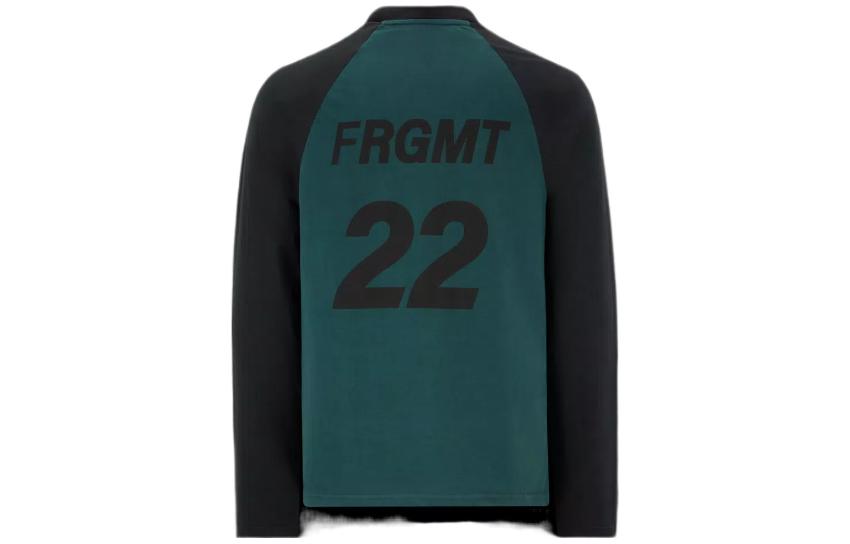 Order Moncler FW22 Pullover Hijau Blok Warna & Cetakan Huruf Belakang. H209U8D00003M2350850