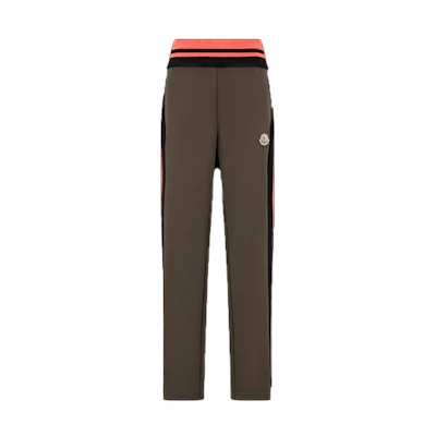 Moncler FW22 Green Striped Knit Straight-Leg Jogger Pants. H20918H00005899A1828