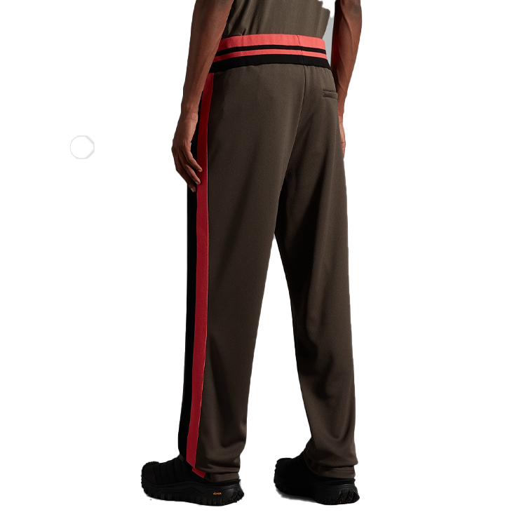 Purchase Moncler FW22  Green Striped Knit Straight-Leg Jogger Pants. H20918H00005899A1828