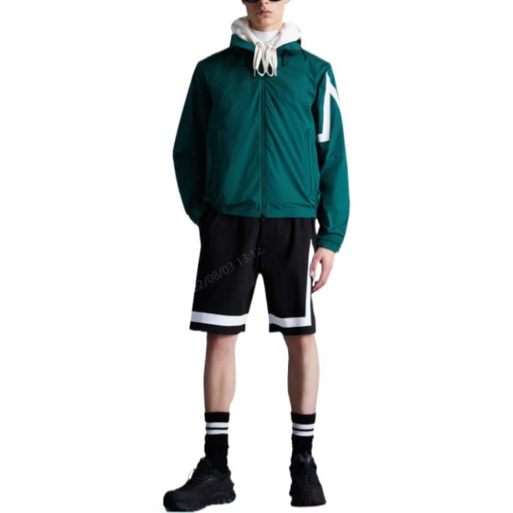 Lookbook Moncler FW22  Green Zip-Up Hoodie Jacket with Long Sleeves H20911A0015254A9182M