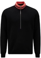 Moncler FW22 High Neck Half-Zip Color-Block Sweatshirt Black. H20919F00001M1131999 Moncler FW22 High Neck Half-Zip Color-Block Sweatshirt Black. H20919F00001M1131999