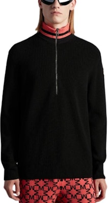 몽클레르 FW22 하이넥 하프집 컬러블록 스웻셔츠 블랙. H20919F00001M1131999 Lookbook 몽클레르 FW22 하이넥 하프집 컬러블록 스웻셔츠 블랙. H20919F00001M1131999