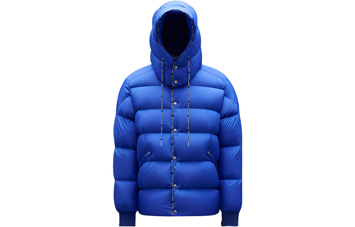 Moncler FW22  Hooded Quilted Short Down Jacket Cobalt Blue H20911A00140549SK732