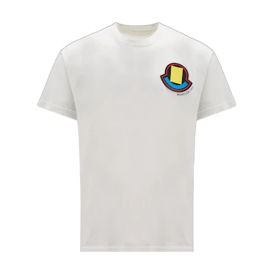 Moncler FW22 Logo Graphic Crewneck T-Shirt Off-White. H20928C00010M2326034