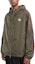 Purchase Moncler FW22 Logo Patch Side Stripe Hooded Jacket Military Green H10911A0008568352833