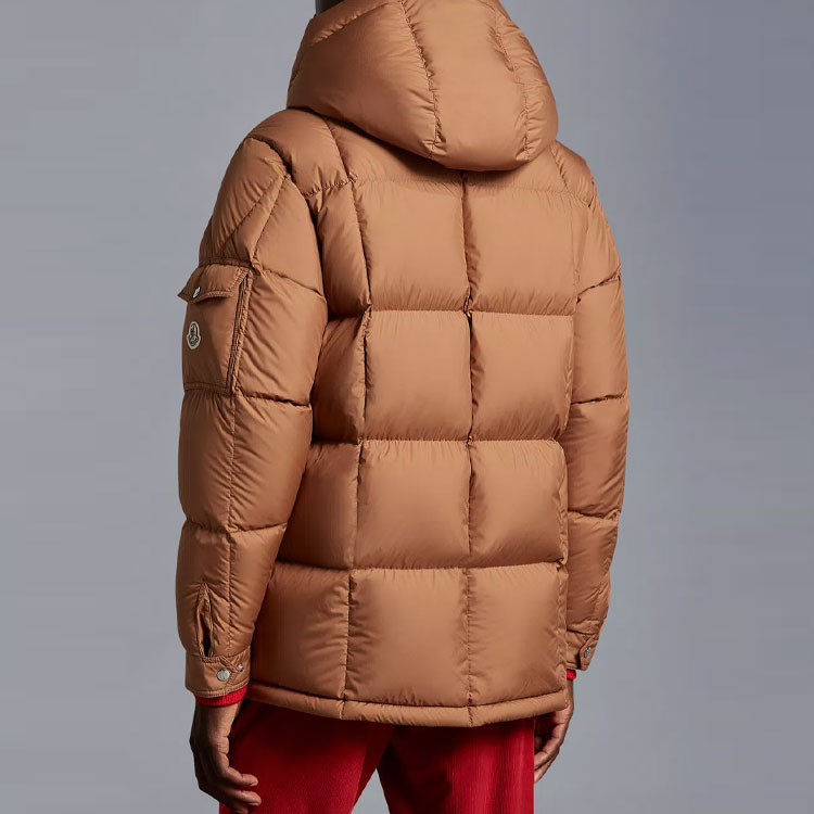Moncler FW22  Logo Patch Zip-Up Down Jacket Brown H20911A0023854A81252 圖 5