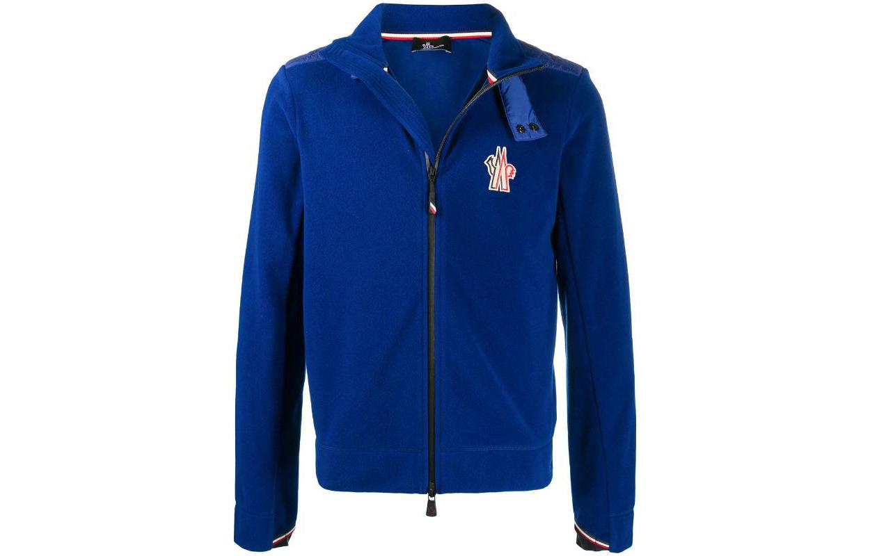 Order Moncler FW22  Logo Print Jacket Blue 8G7000080093755