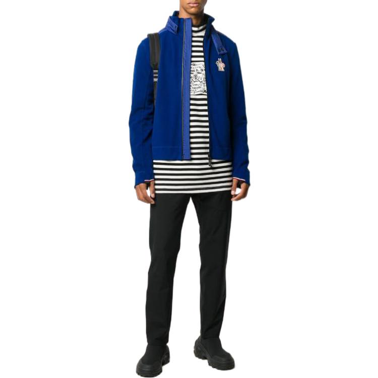 Lookbook Moncler FW22  Logo Print Jacket Blue 8G7000080093755