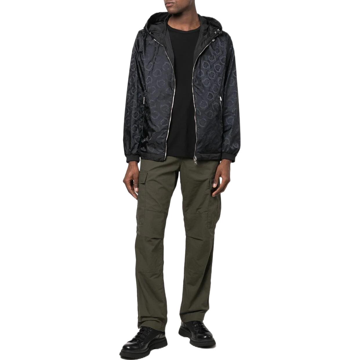 Lookbook Moncler FW22  Logo Print Zip-Up Hoodie Jacket. H10911A0015853A6G999