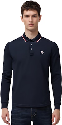 蒙克莱 FW22 海军蓝纯棉长袖标志贴饰 Polo 衫 H20918B701008455677X Sizing 蒙克莱 FW22 海军蓝纯棉长袖标志贴饰 Polo 衫 H20918B701008455677X