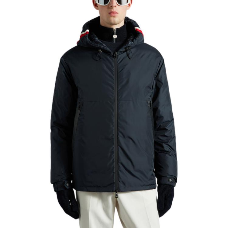 Moncler FW22  Navy Blue Solid Badge Sleeve Zip-Up Hoodie Jacket. H20911A0021868352742 圖 4