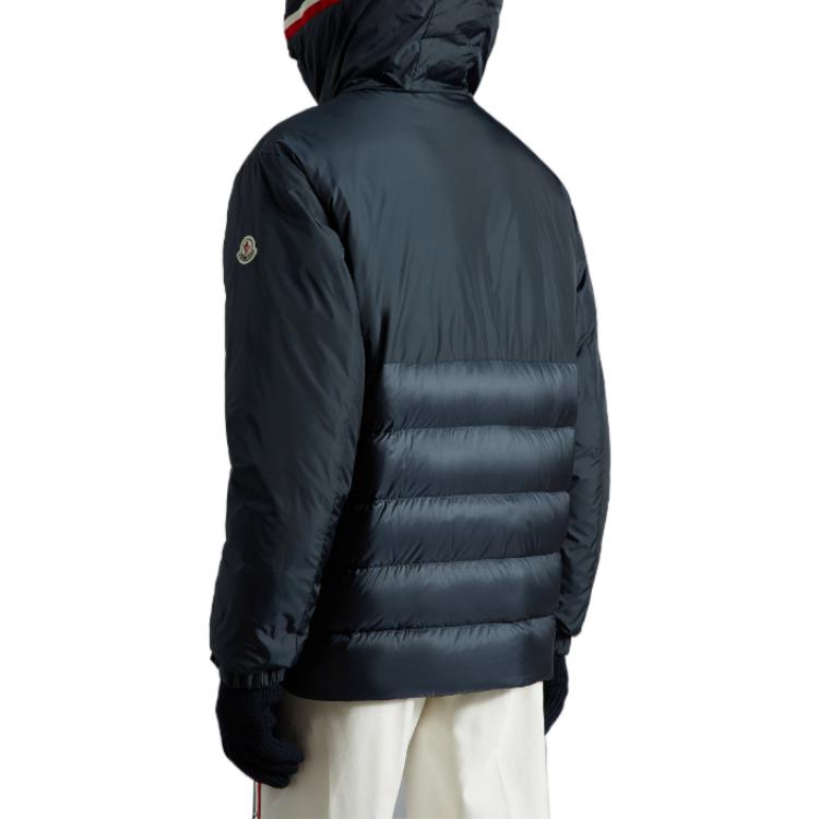 Moncler FW22  Navy Blue Solid Badge Sleeve Zip-Up Hoodie Jacket. H20911A0021868352742 圖 5