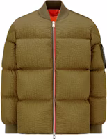 Moncler FW22 Olive Green Quilted Bomber Down Jacket H20921A00014M246382F Moncler FW22 Olive Green Quilted Bomber Down Jacket H20921A00014M246382F