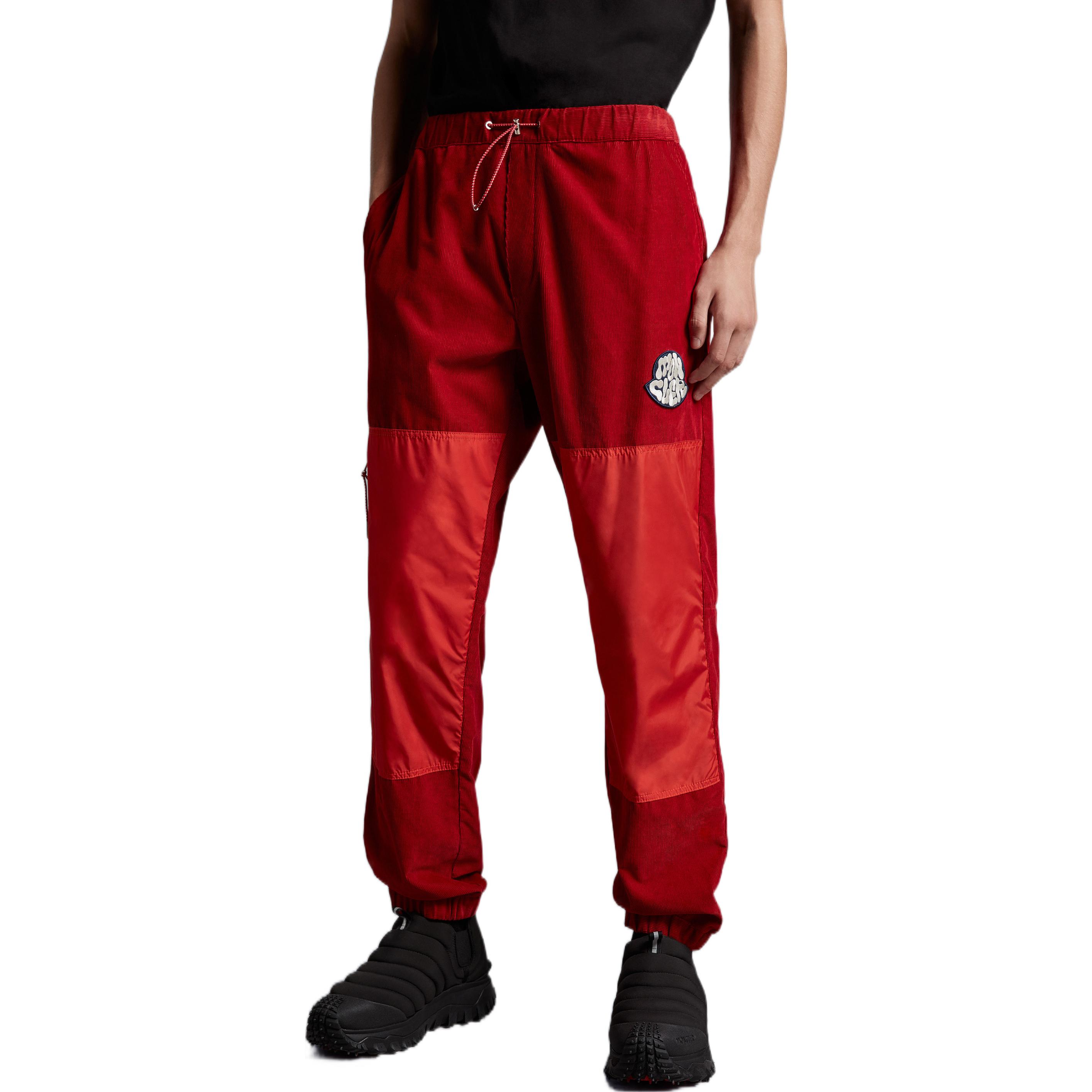 Purchase Moncler Pantalones Jogger Rojos FW22 con Logo y Diseño Colorblock. H20912A00034549H4450