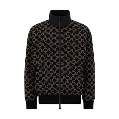 Moncler FW22 Reversible Logo Print Down Jacket Black. H20919B00015M1367980